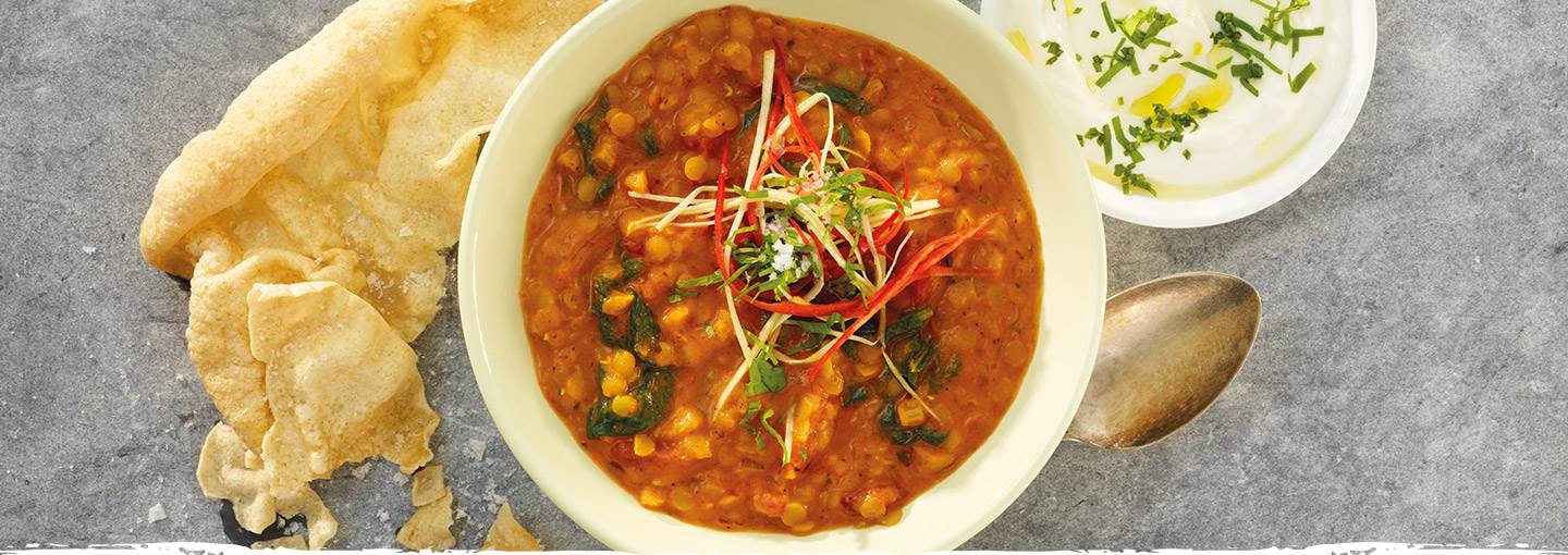 Indisk linsesuppe