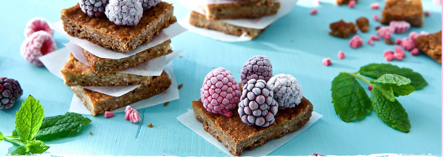 Glutenfrie vanilje-blondies med borlottibønner